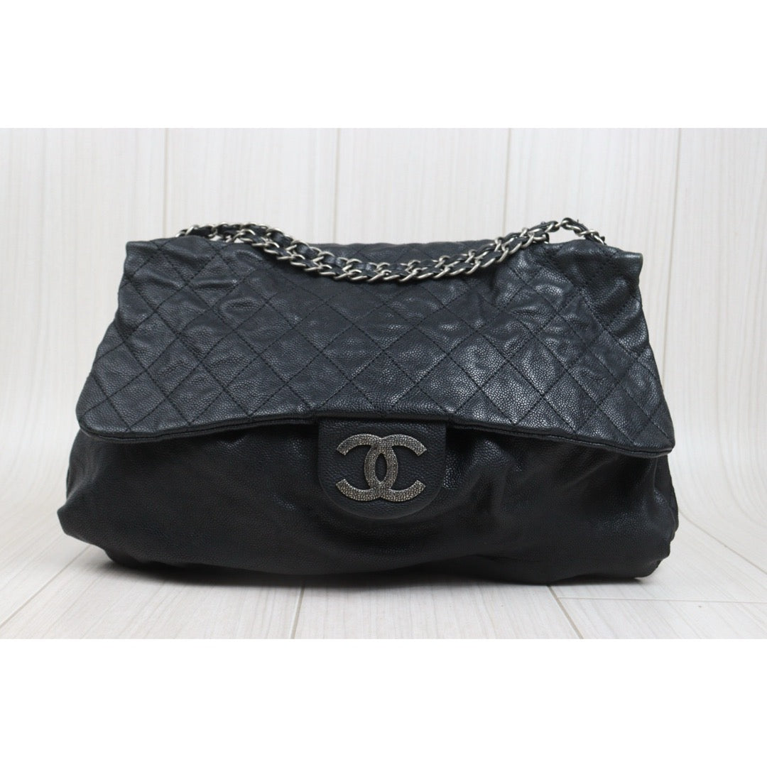 Include Entrupy Certificate of Authenticity｜Fair ( Rank B)｜ CHANEL Caviar Skin Matrasse Chain  Shoulder Bag Black Made In 2010- 2011Year｜S26052506