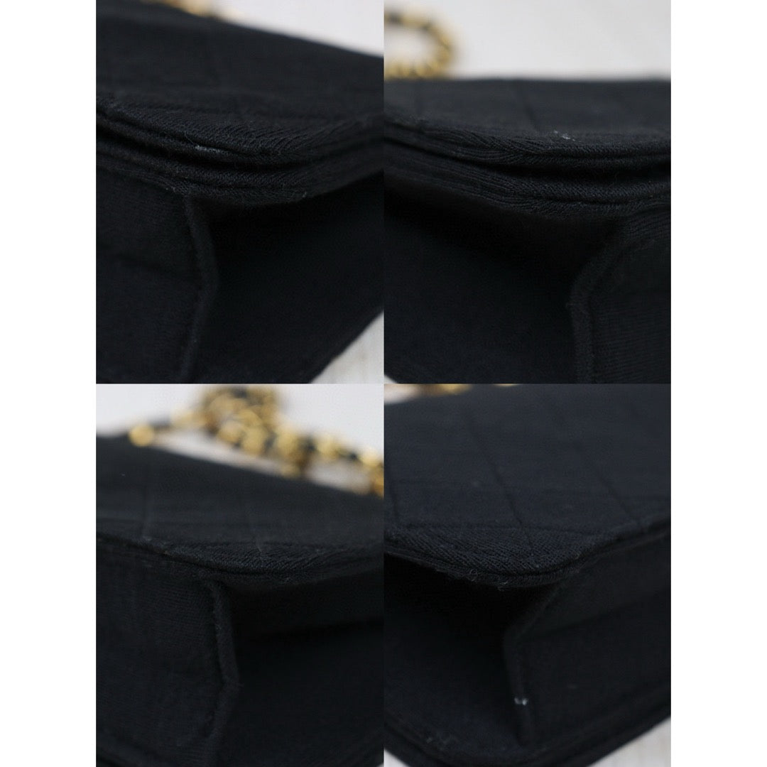 Good ( Rank AB)｜ CHANEL Canvas Single Flap 19 Shoulder Bag Black Made In 1986-1988Year｜ 24072405