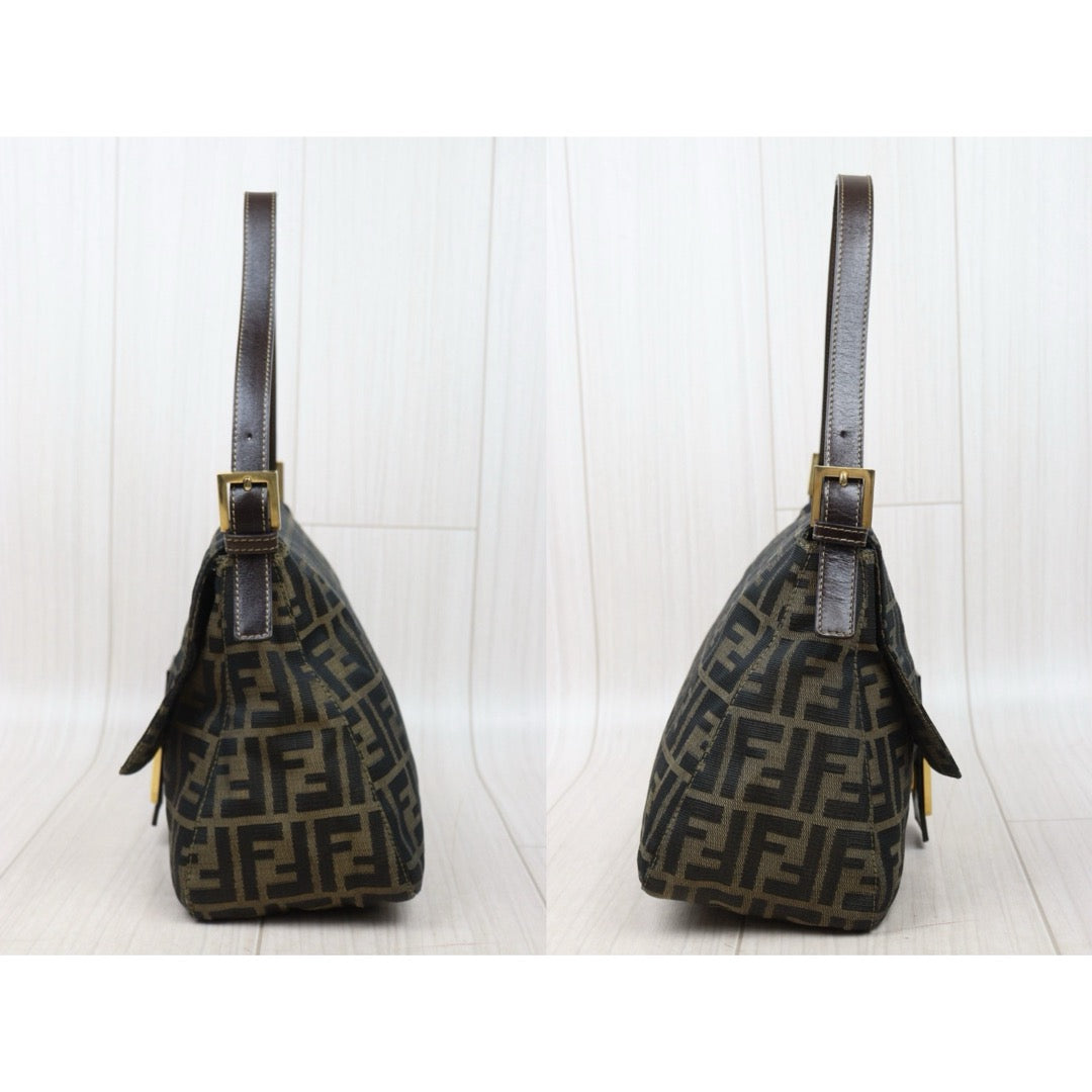 Good ( Rank AB) ｜ FENDI Zucca Mamma Baguette Shoulder Bag Gold Hardware｜S25042121