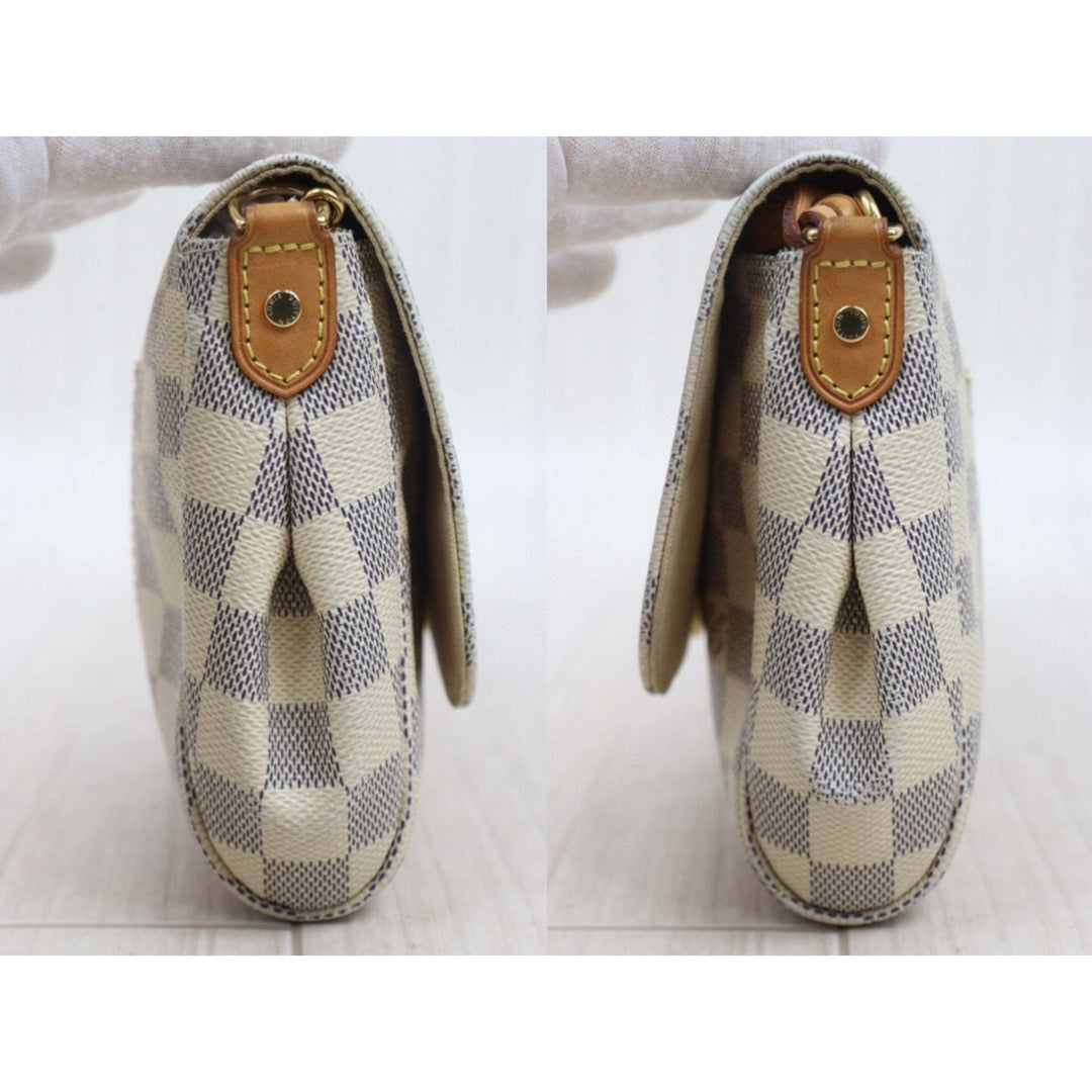 Good ( Rank AB)｜ Louis Vuitton Damier Azur Favorite MM Shoulder Bag｜S24101307