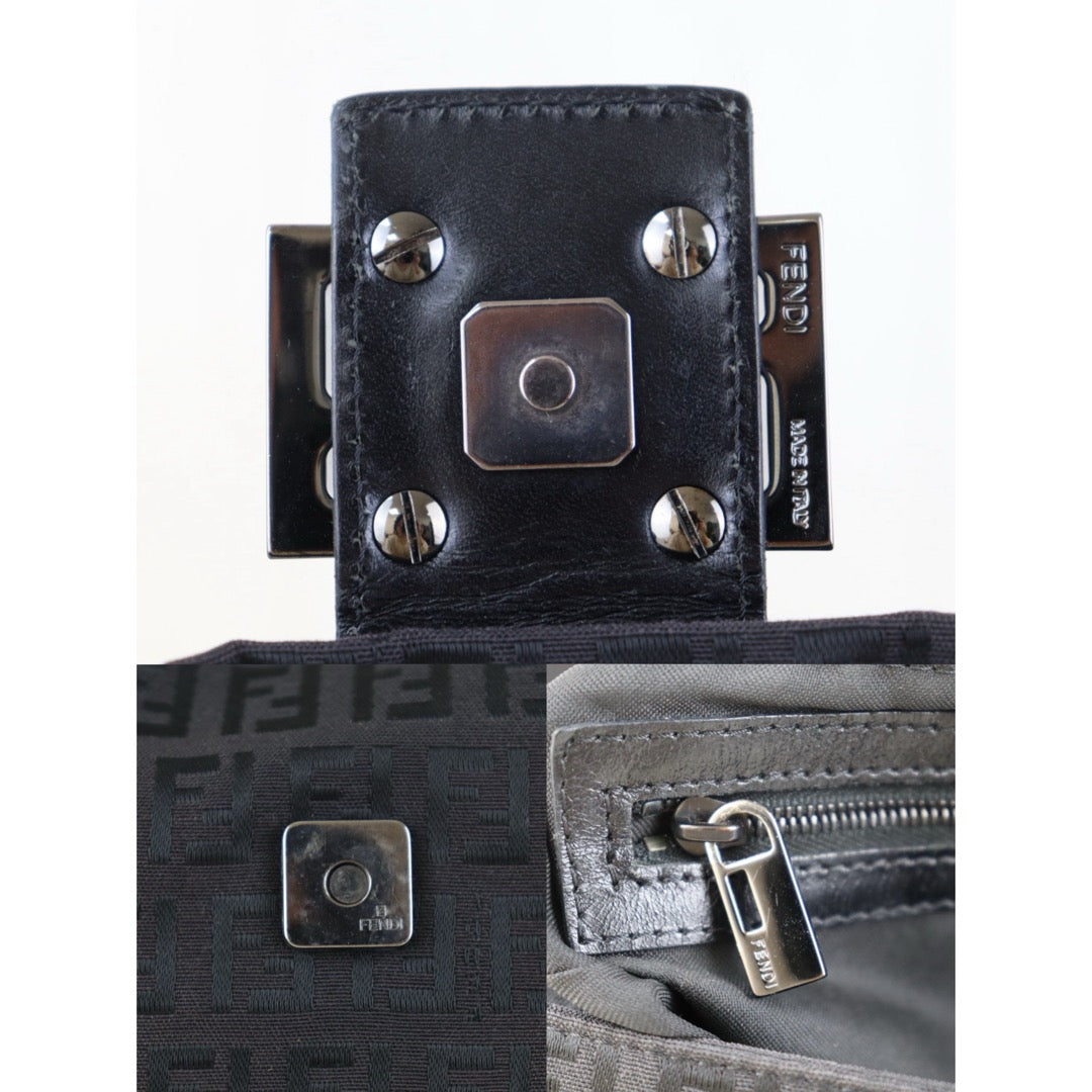 Include Entrupy Certificate of Authenticity｜Good ( Rank AB)｜ FENDI Zucca Mamma Baguette Shoulder Bag Brown｜Z26092102
