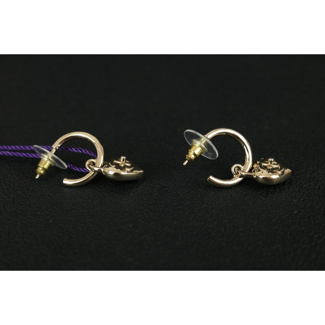 Very Good ( Rank A) ｜CHANEL Coco Mark Gold Heart Pendant  Earrings ｜W25072604