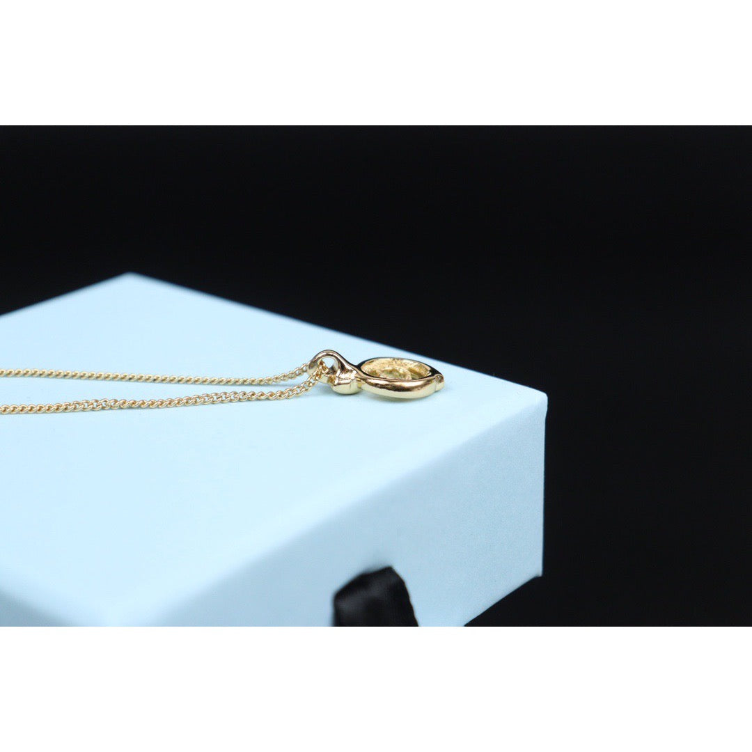 Rank A ｜ Dior CD Necklace Gold Plated ｜V24030763