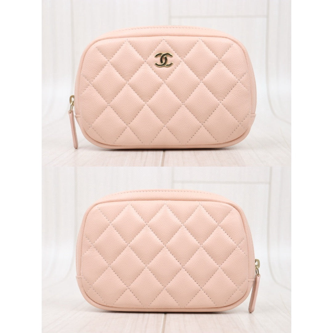 Very Good ( Rank A)｜ CHANEL Caviar Skin Coin Purse Pink IC Chips Model｜Q25042206