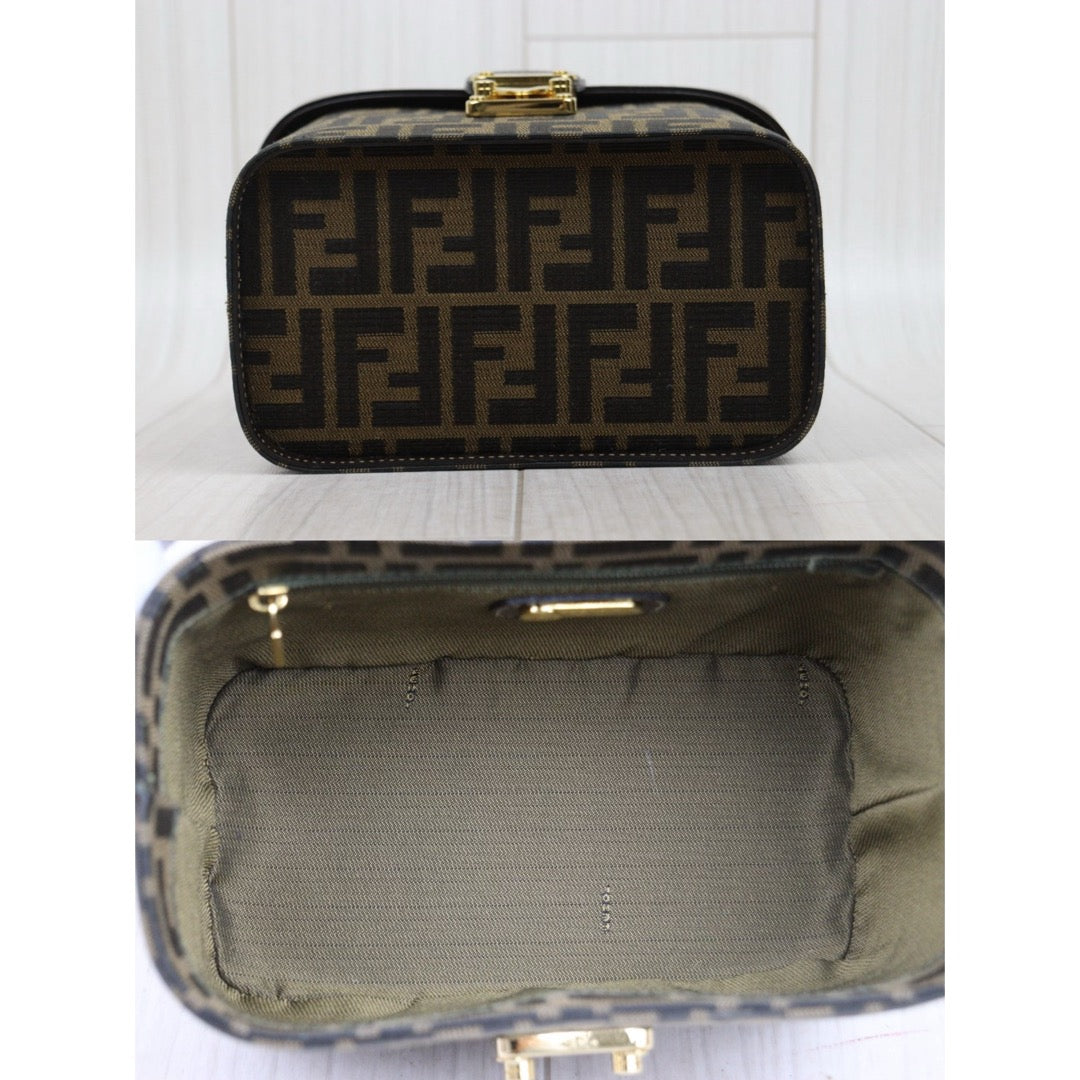 Very Good ( Rank A)｜ FENDI Zucca Vanity 2way Handbag Shoulder Bag｜25121102