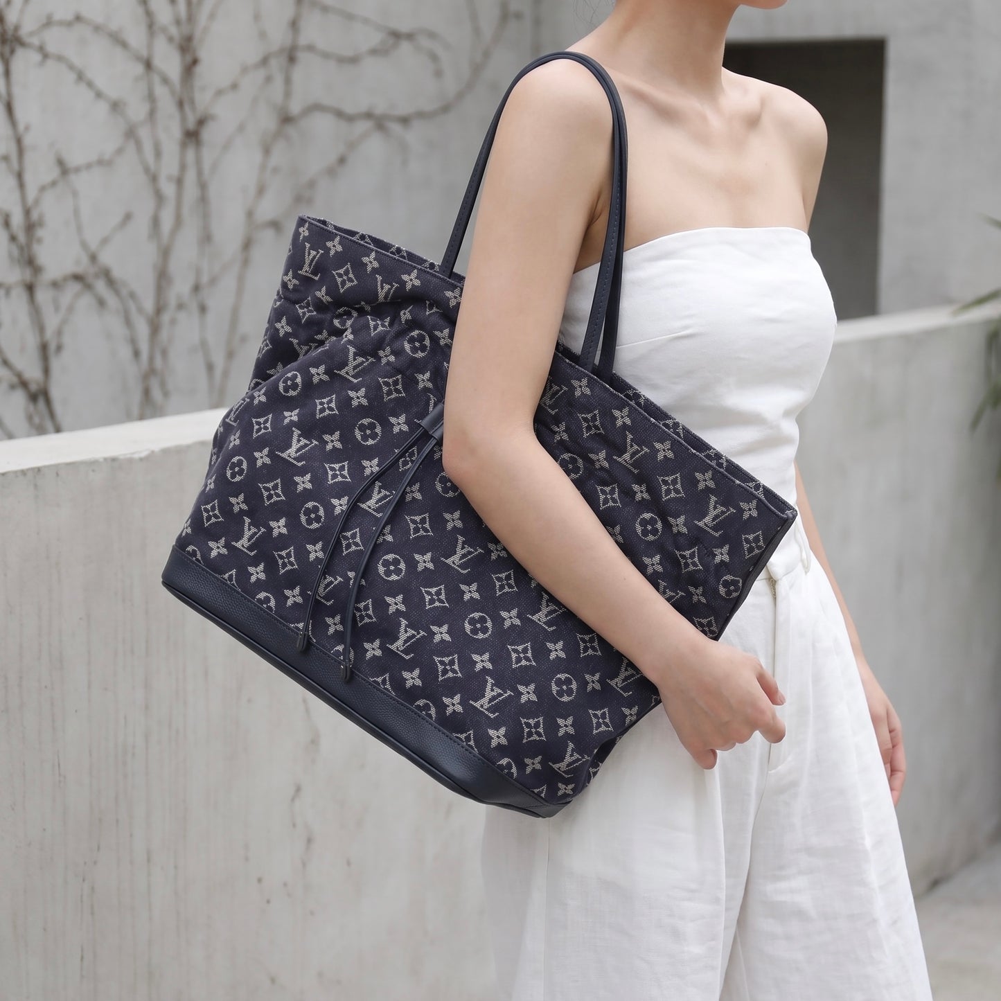 Include Entrupy Certificate of Authenticity｜Very Good ｜Louis Vuitton Noefull MM Monogram Denim｜26082109