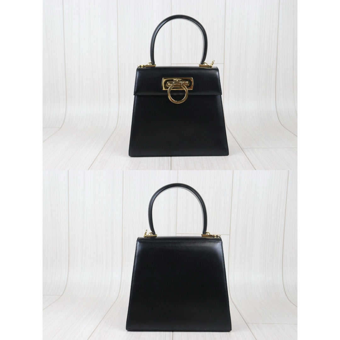 Rank A ｜Ferragamo Gancini 2WAY Handbag Shoulderbag｜24081912