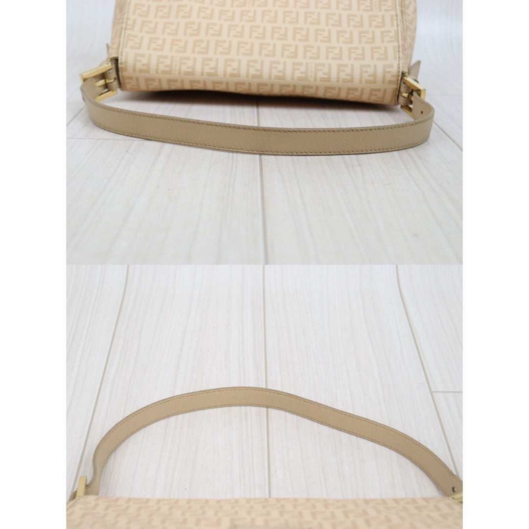 Include Entrupy Certificate of Authenticity｜Good ( Rank AB)｜ FENDI Zucca Mamma PVC Baguette Shoulder Bag Pink｜26012207