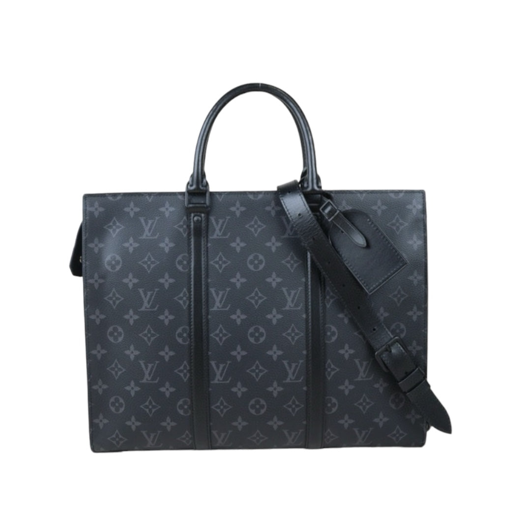 Rank AB｜ LV Monogram Eclipse Suckpura Horizontal Zip Business Bag Black｜Y24080204