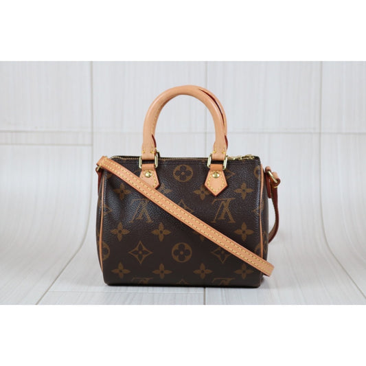 Rank A ｜LV Monogram Nano Speedy  Shoulder Bag｜S24050703