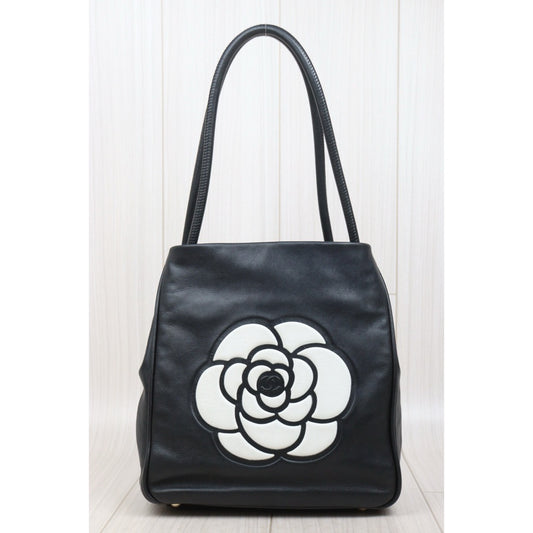 Good ( Rank AB) ｜ CHANEL Camellia Lamb Skin ToteBag PM Made In 2002～2003Year ｜W25121606
