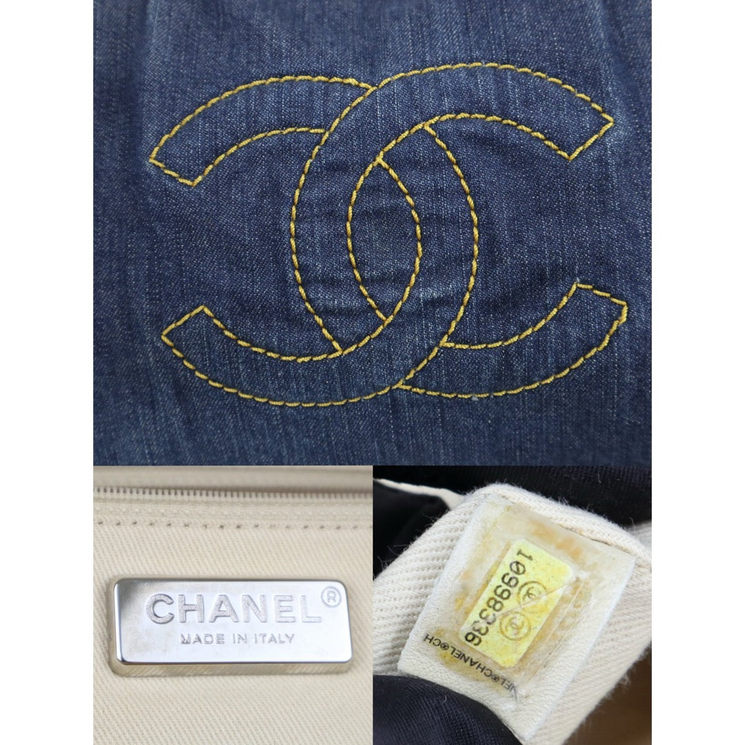 Good ( Rank AB)｜ CHANEL Denim Vintage  Bowling Bag Blue Made In 2005- 2006Year｜J25060506