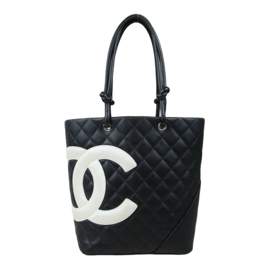 Good ( Rank AB) ｜ CHANEL Cambon Line ToteBag Black White Made In 2004-2005 Year｜24071522