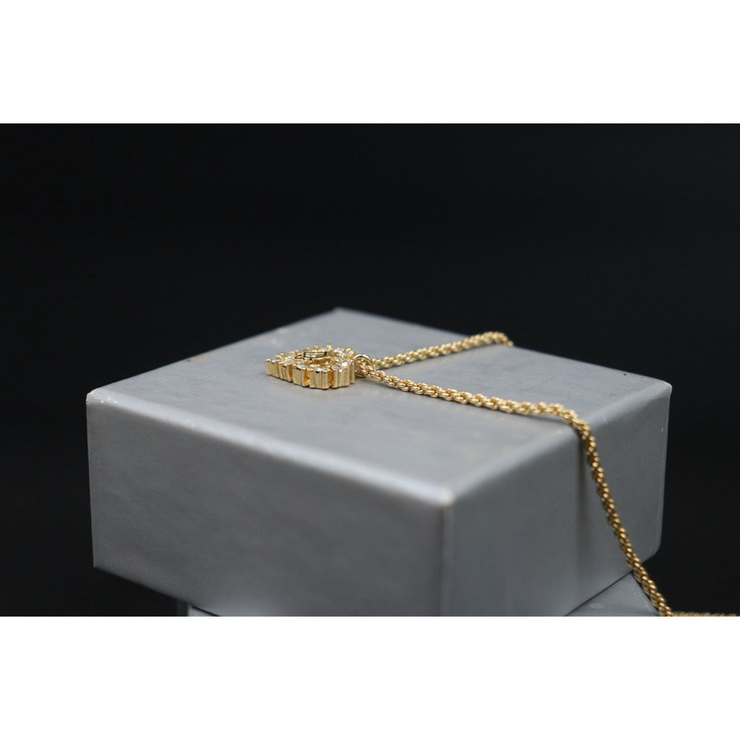 Very Good ( Rank A) ｜ Dior Heart Rhinestone Necklace ｜V25061906