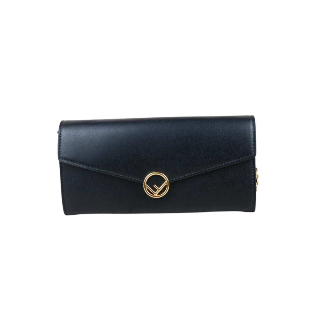 Include Entrupy Certificate of Authenticity｜Excellent（Rank SA）｜ FENDI Calf Leather WOC Chain Bag Black｜Z26092301