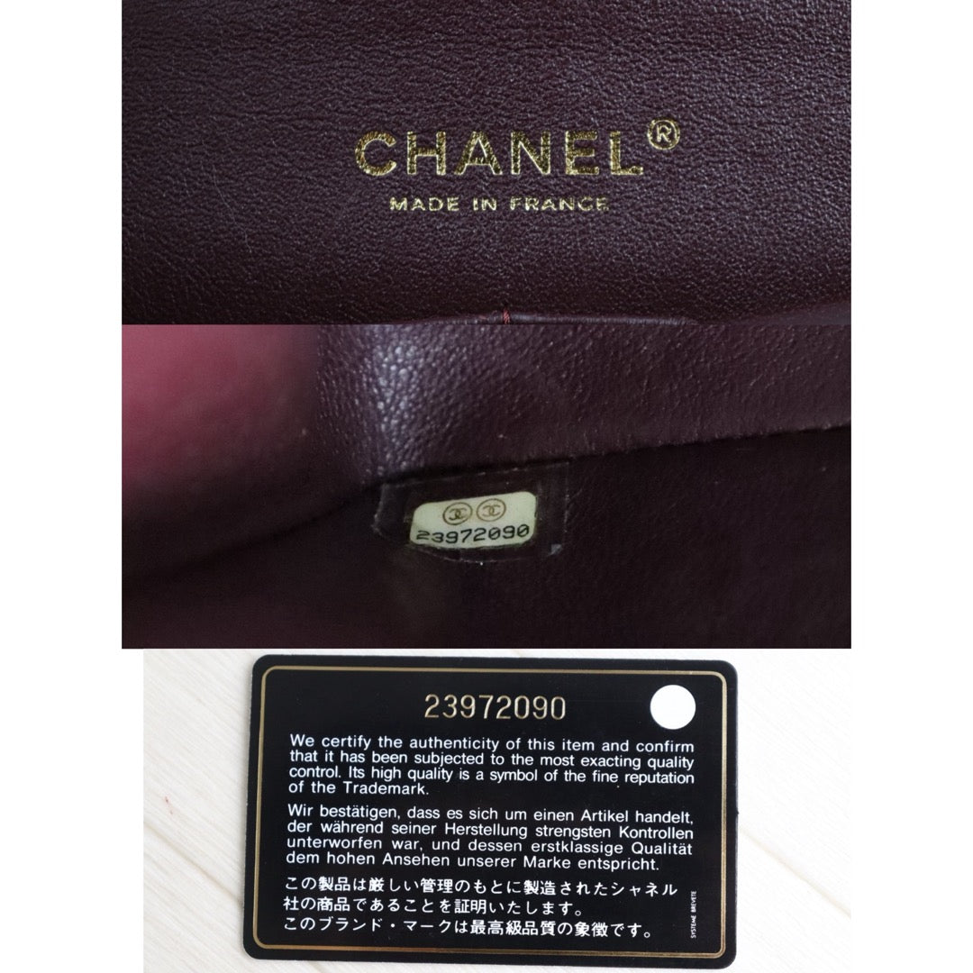 Include Entrupy Certificate of Authenticity｜Very Good ( Rank A)｜Full Set CHANEL Caviar Skin Matrasse Chain Double Flap 25 Shoulder Bag Black Made In 2017Year  ｜S26040301