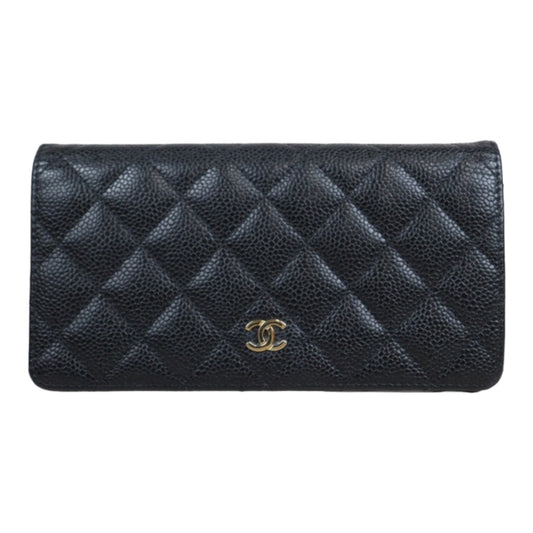 Rank A ｜Chanel Caviar Skin Black Long Wallet Made In 2013-2014 Year｜23112708