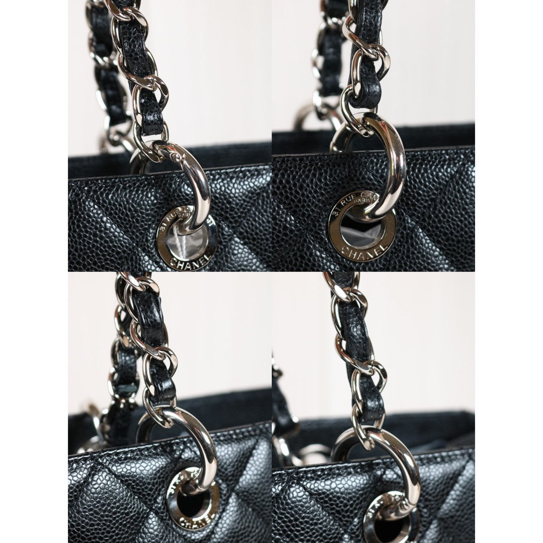 Rank A ｜ CHANEL Matrasse GST Chain Tote Bag Caviar Skin Black  Made In 2014 Year｜S24042501