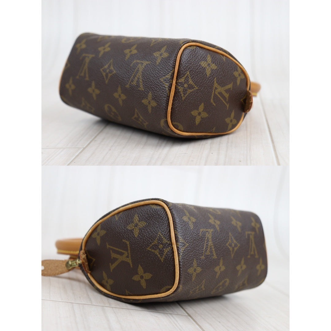 Rank AB ｜ LV Monogram Mini Speedy Handbag With Shoulderstrap ｜23112109