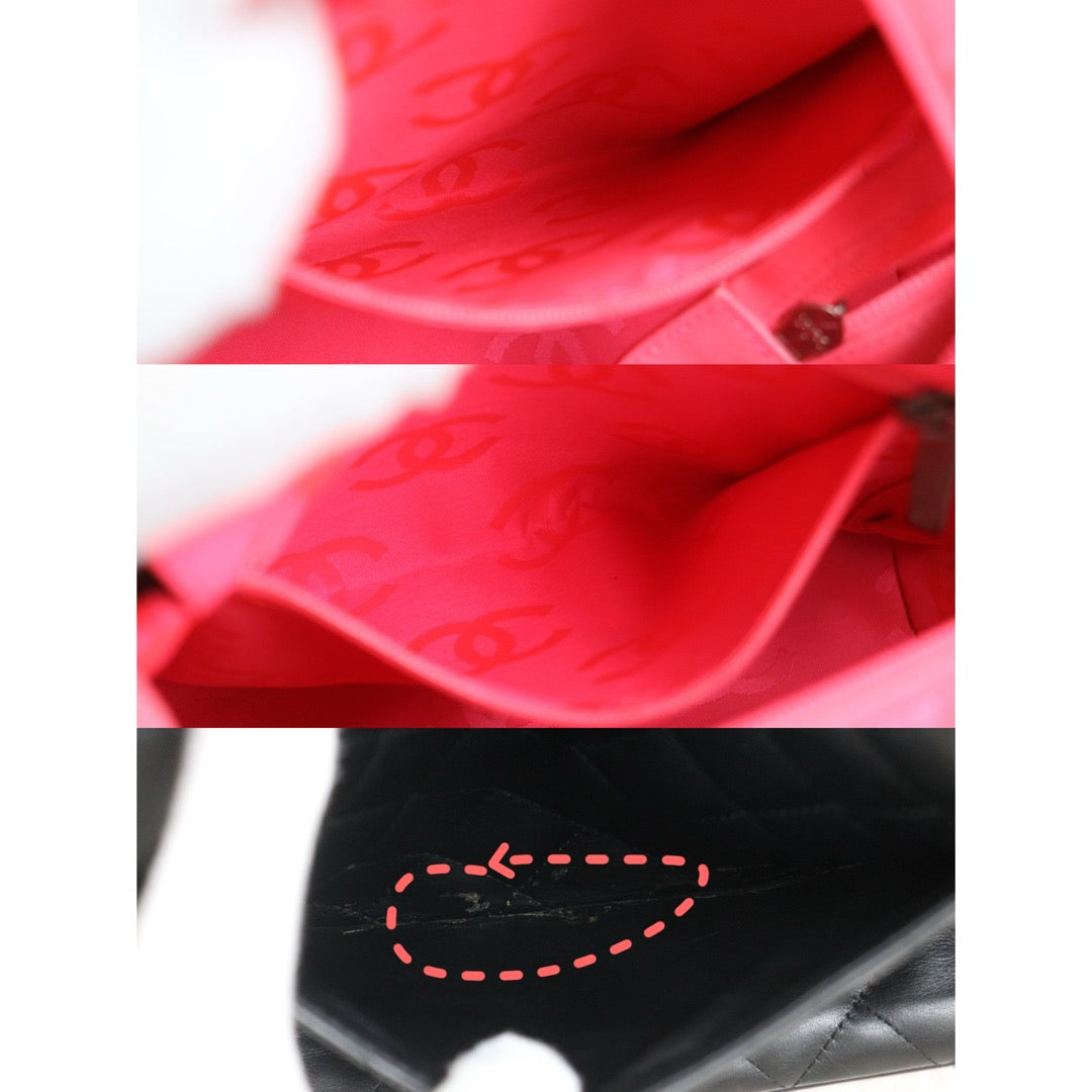 Very Good ( Rank A)｜ CHANEL Cambon Line Calf Leather So Black Tote Bag MM Made In 2004-2005Year｜25100722