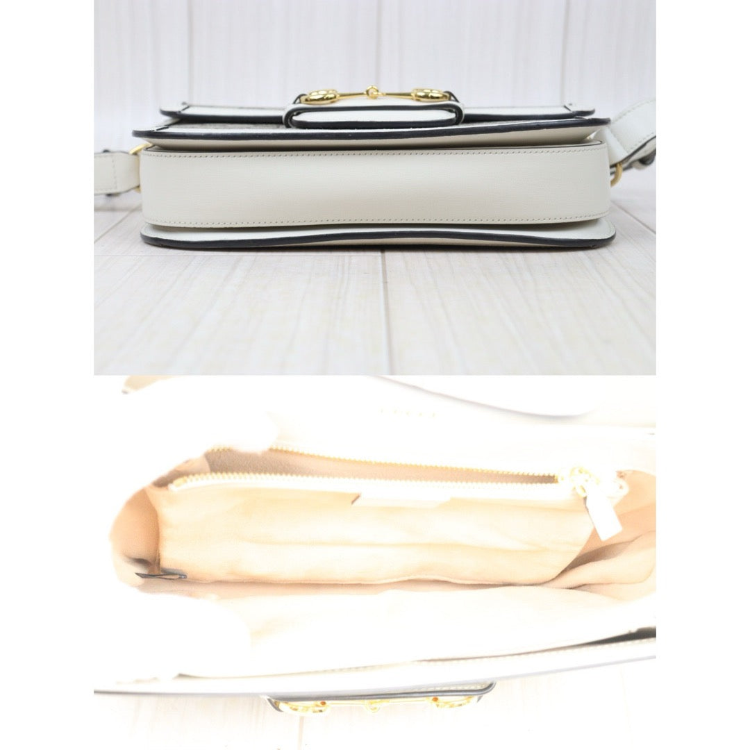 Very Good ( Rank A) ｜GUCCI GG Campus 1955 White Beige Shoulder Bag｜P24092402