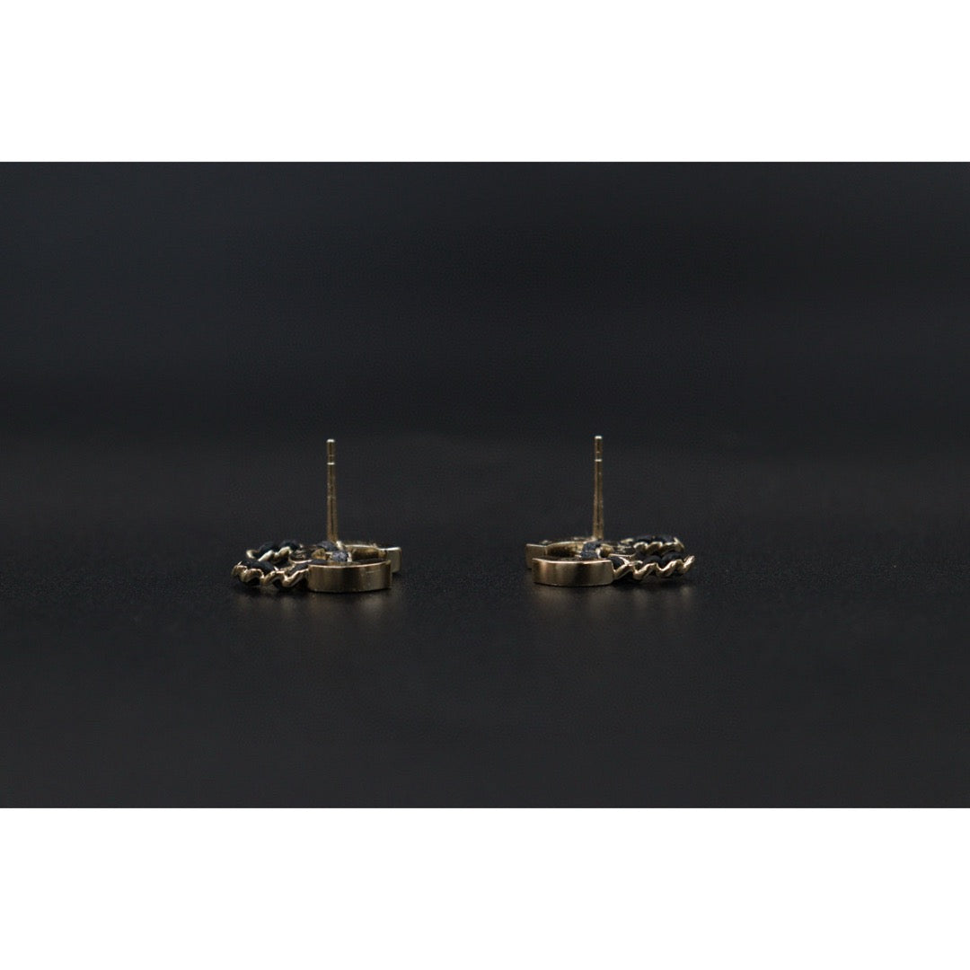 Very Good ( Rank A) ｜CHANEL COCO Mark Satin cc Chain Diamond Earrings ｜V25052510