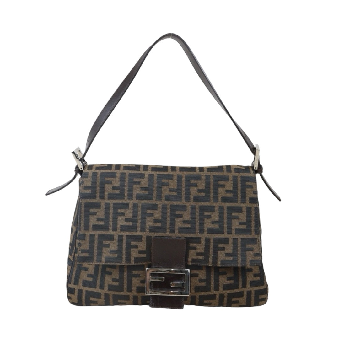 Rank AB｜ FENDI Zucca Mamma Baguette Shoulder Bag ｜24082217