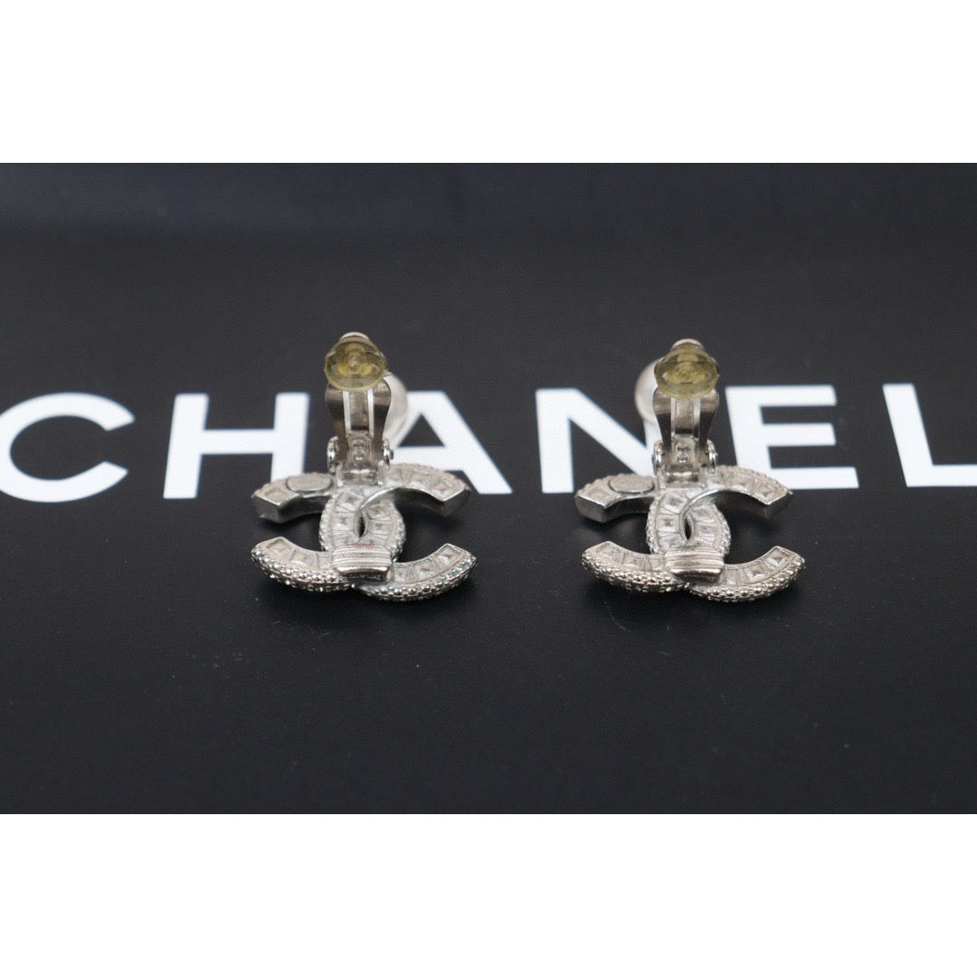 Very Good ( Rank A) ｜CHANEL Pearl Diamond COCO Mark Drop Stud Earrings ｜24120803