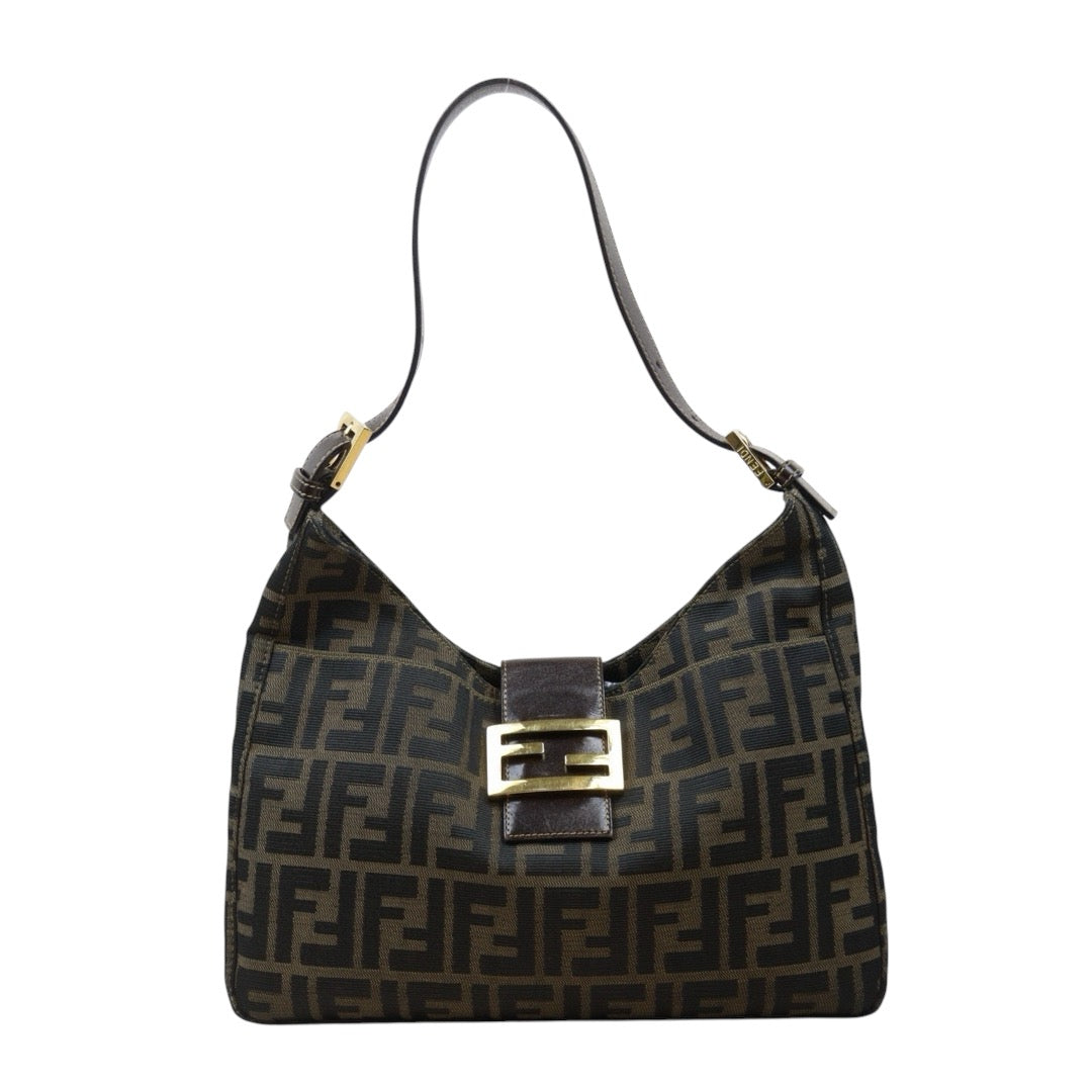 Good ( Rank AB)｜ FENDI Zucca Mamma Shoulder Bag Gold Hardware｜24110105