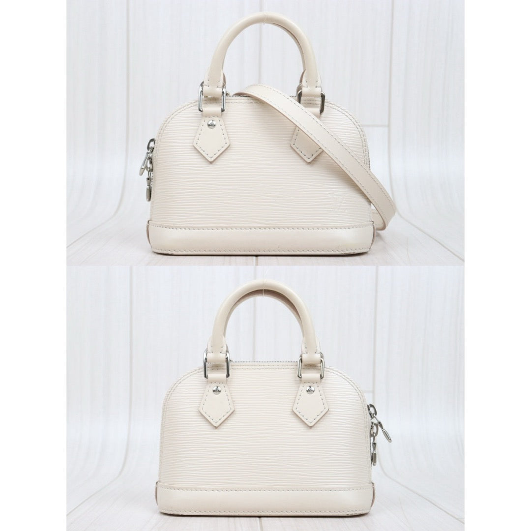 Good ( Rank AB)｜LV Epi Nano Alma HandBag Shoulder Bag Cream White IC Chips Model｜P25080605