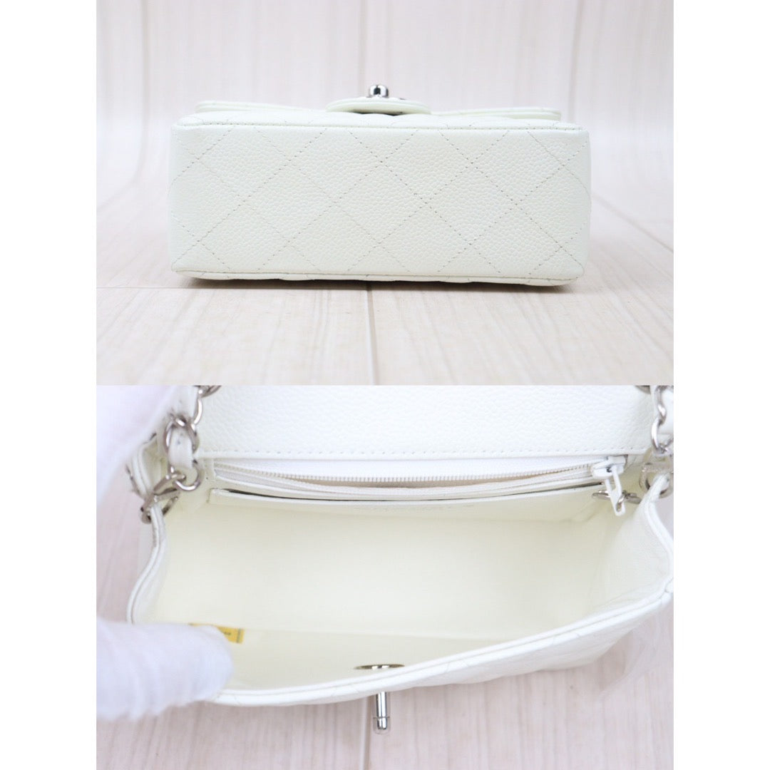 Very Good ( Rank A)｜ CHANEL  Caviar Skin Square 17 Shoulder Bag Made In 2005～2006Year ｜P24061141