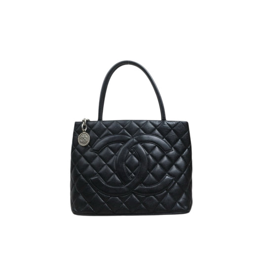 Include Entrupy Certificate of Authenticity｜Very Good ( Rank A)｜ CHANEL Caviar Skin Calf Leather Tote Bag Black Made In 2000～2002Year｜26092201