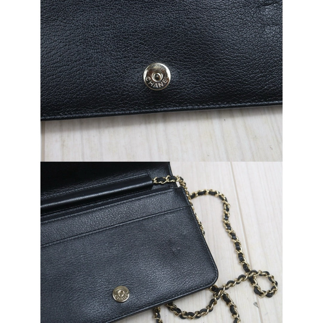 Include Entrupy Certificate of Authenticity｜Very Good ( Rank A)｜CHANEL Caviar Skin WOC 19 Chain Bag Black Made In 2019Year｜S26080606