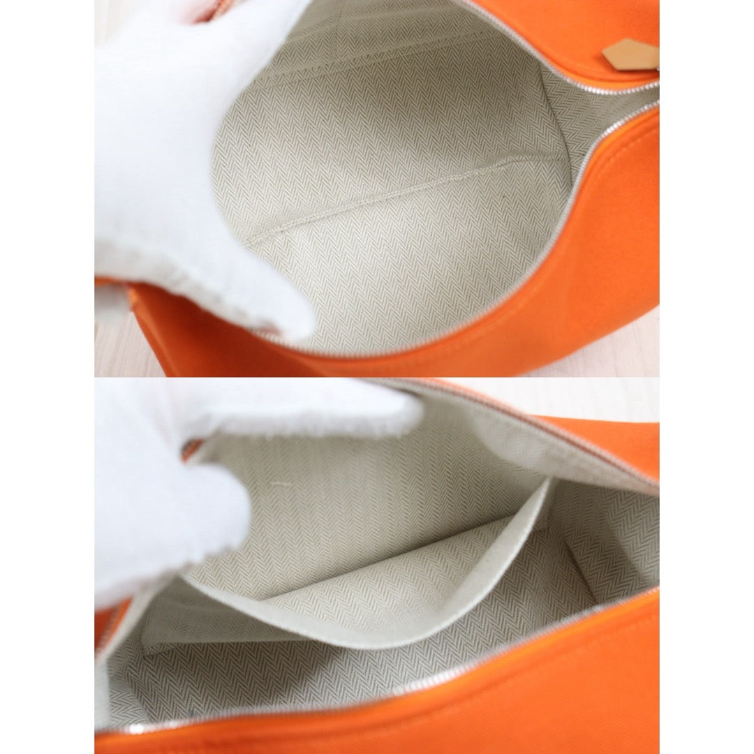 Include Entrupy Certificate of Authenticity｜Very Good ( Rank A)｜ HERMES Bride-a-Brac PM Handbag Orange Feu｜26100604