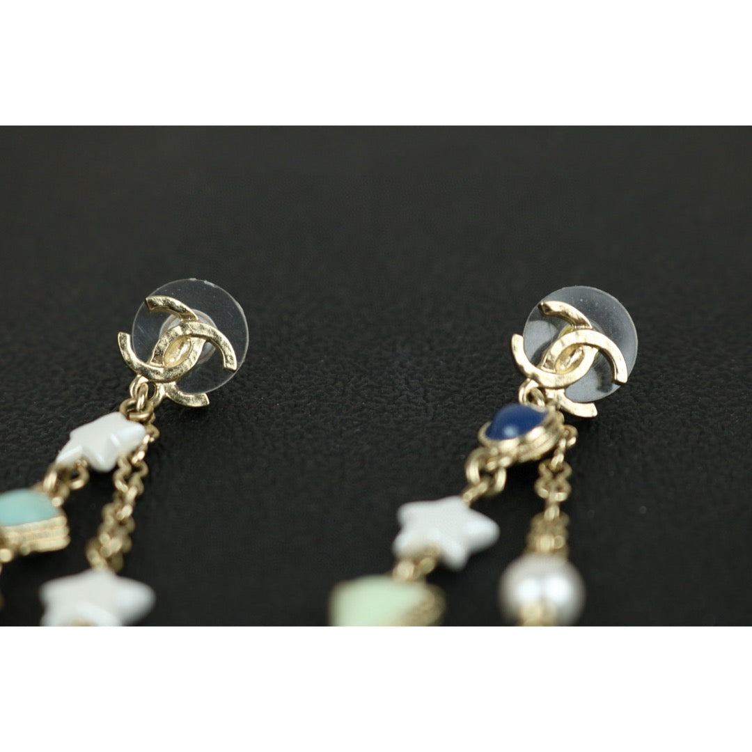 Very Good ( Rank A)｜ CHANEL  Coco Mark  Colored Pearls  Earrings ｜F25021109