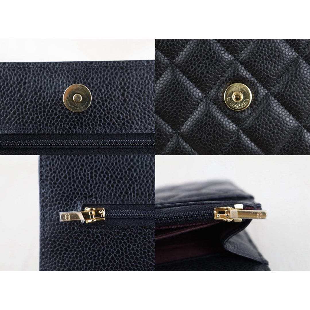 Include Entrupy Certificate of Authenticity｜Very Good ( Rank A)｜CHANEL Caviar Skin WOC Chain Bag Black  IC Chips Model｜Z26091602