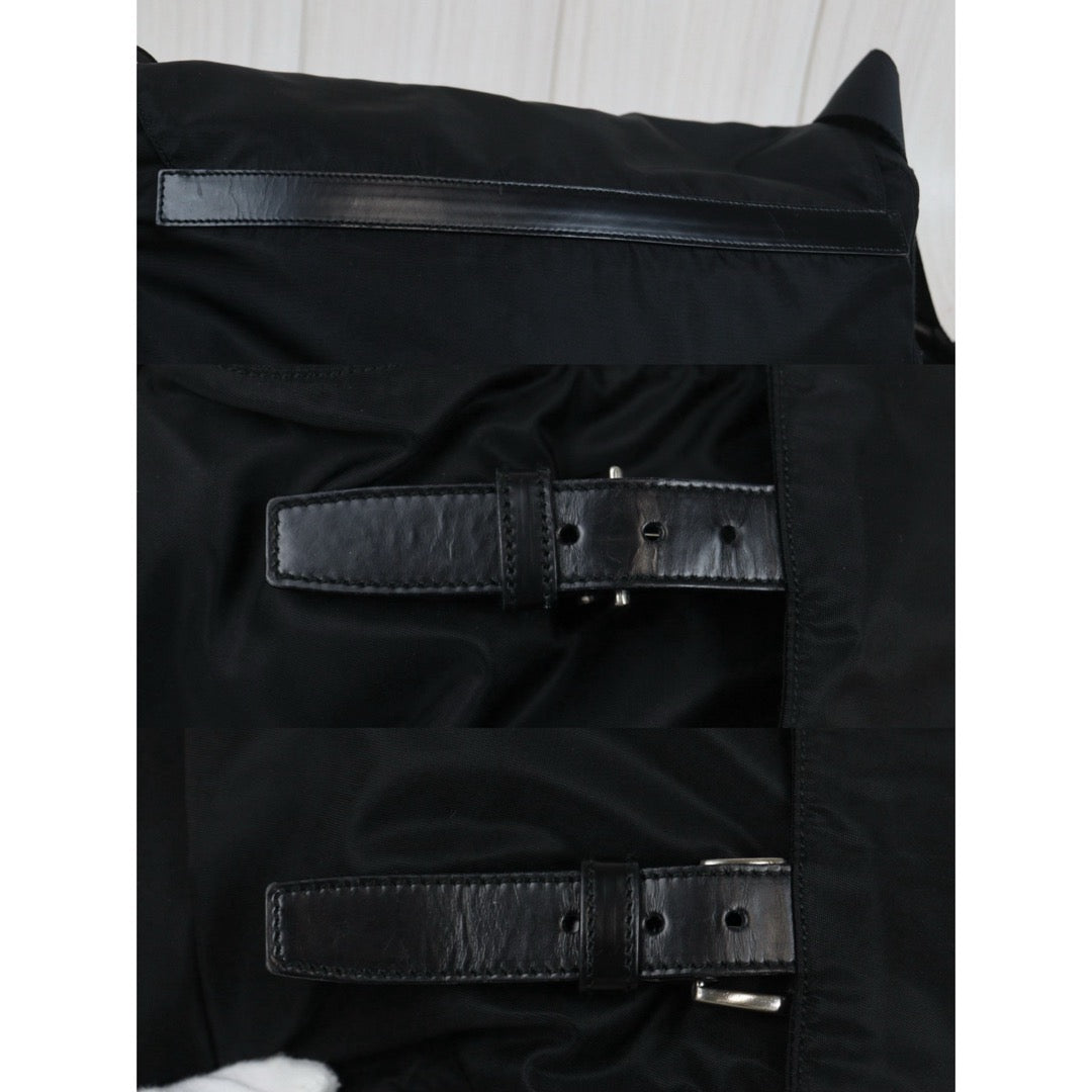 Very Good ( Rank A) ｜Prada  Nylon ShoulderBag Black Silver Hardware｜25101505
