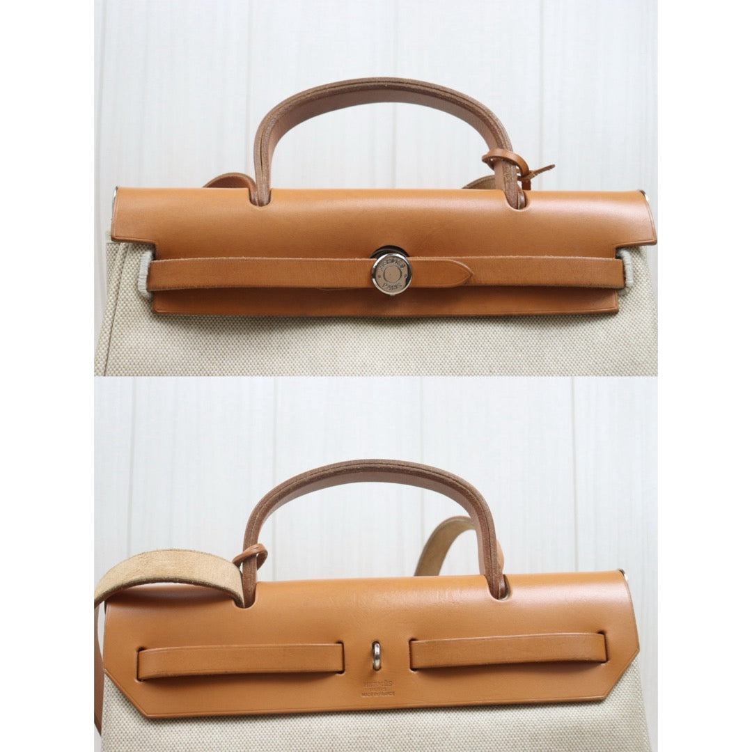Include Entrupy Certificate of Authenticity｜Good ( Rank AB) ｜ HERMES Herbag PM Shoulder Bag □D Stamp Made In 2000Year｜26062918