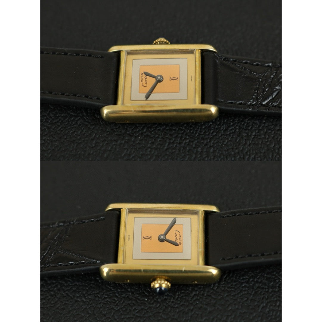 Very Good ( Rank A) ｜ Cartier Tank Must Tri-Colour Gold Quartz Watch ｜X24121813