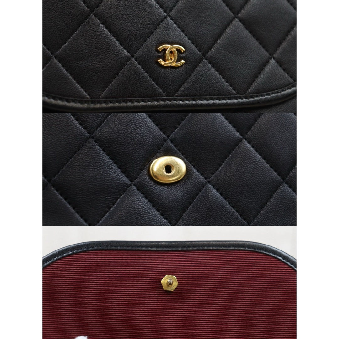 Very Good ( Rank A)｜ CHANEL Mini Coco Mark  Lambskin Matrasse Chain Shoulder Bag ｜25082903