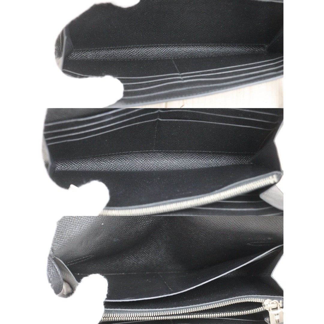 Good ( Rank AB)｜ HERMES Epsom Kelly Long Wallet Black □X Stamp Made In 2016Year｜W25110610