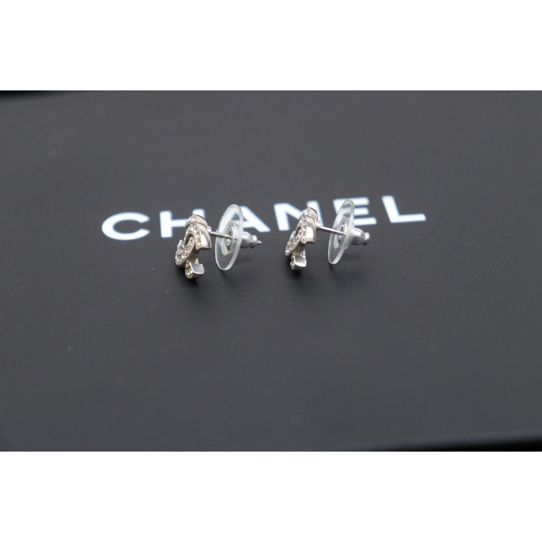 Include Authentic Detective Certificate of Authenticity｜Very Good ( Rank A) ｜CHANEL C20A COCO Mark Rhinestone Earrings Made In 2020 Year｜26093004