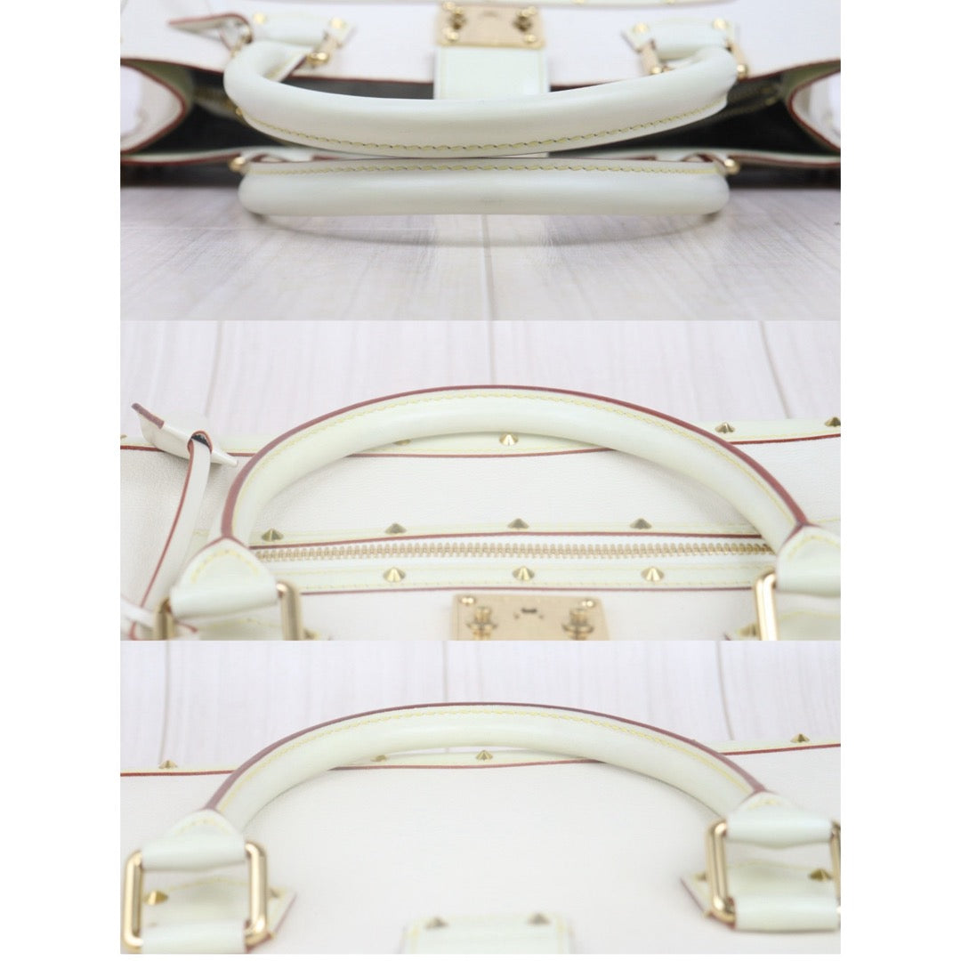 Good ( Rank AB)｜ LV Fabulo Suhari Studded Handbag White ｜Y25072903