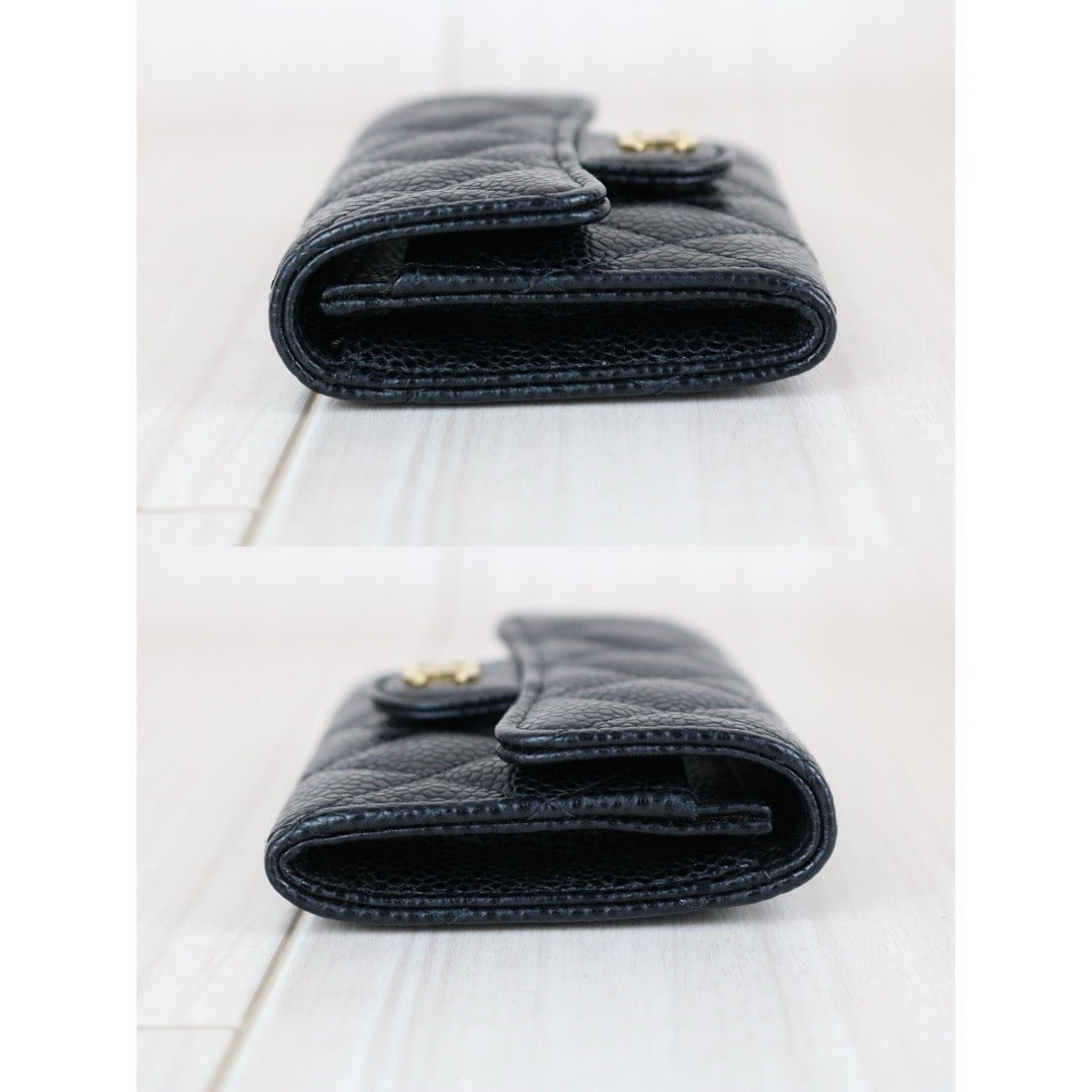 Very Good ( Rank A)｜Chanel Caviar Skin Card Holder  Black Made In 2018-2019Year ｜X25072603