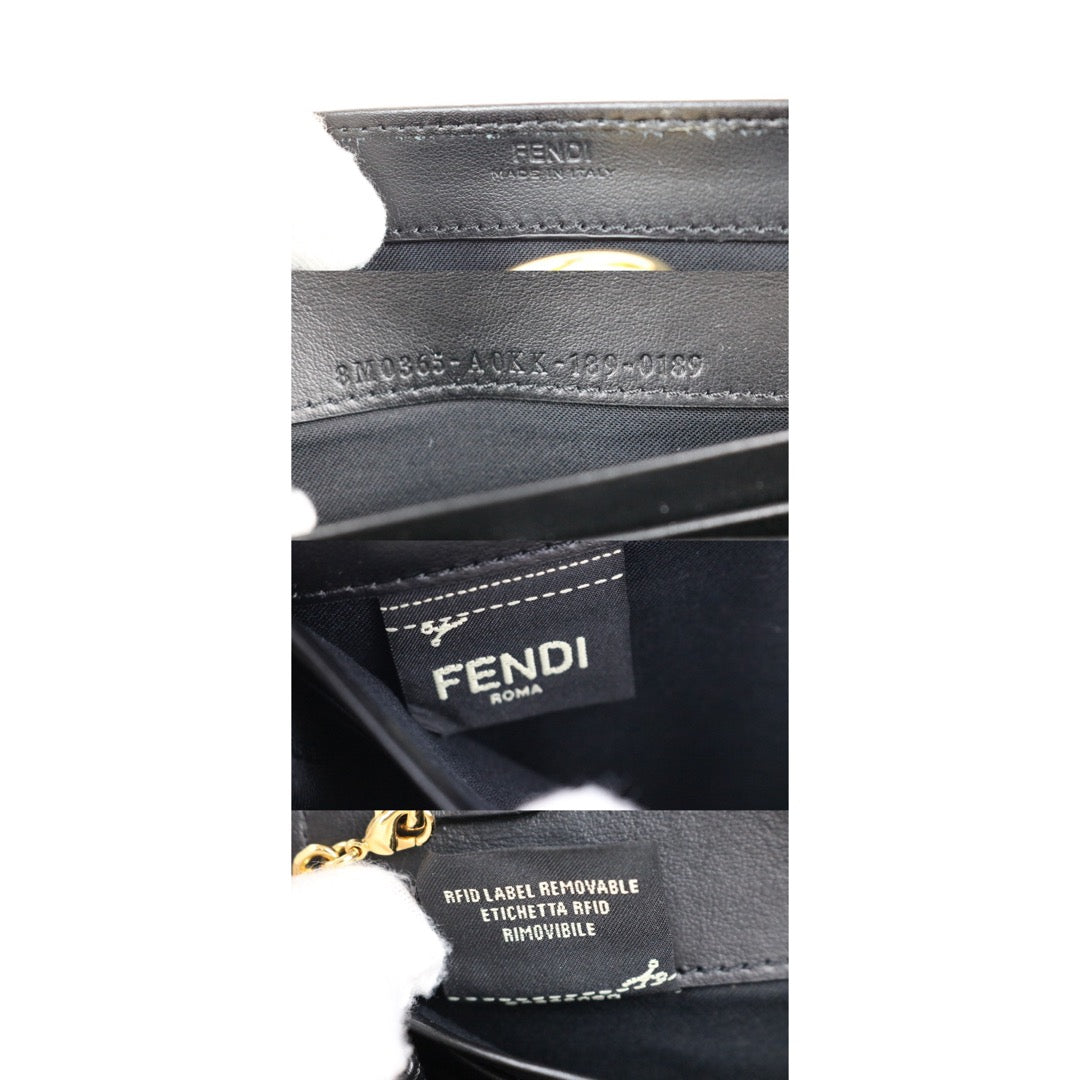 Include Entrupy Certificate of Authenticity｜Excellent（Rank SA）｜ FENDI Calf Leather WOC Chain Bag Black｜Z26092301
