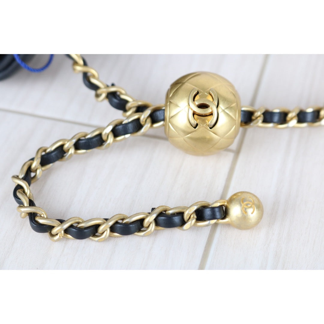 Very Good ( Rank A)｜ CHANEL  Matrasse Chain Lamb Skin 17 Flap Shoulder Bag Black IC Chips Model ｜W25110607