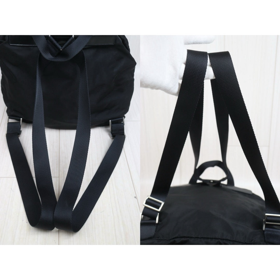 Include Entrupy Certificate of Authenticity｜Good ( Rank AB) ｜Prada  Nylon Black Backpack Medium｜26062602
