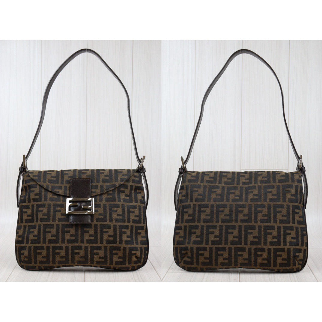 Rank A｜ FENDI Zucca Mamma Shoulder Bag ｜Q24030505