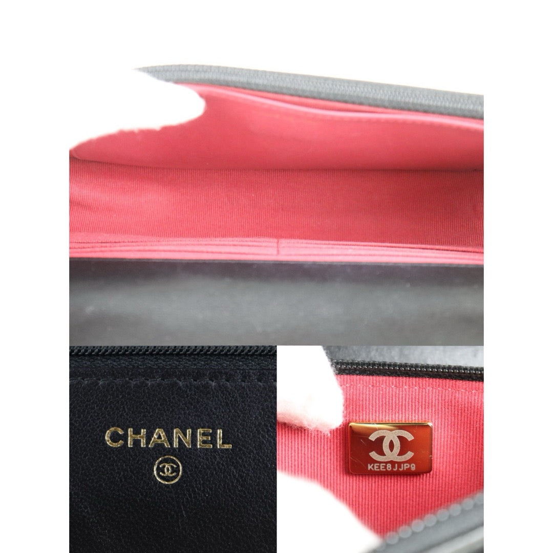 Include Entrupy Certificate of Authenticity｜Very Good ( Rank A)｜CHANEL 19bag Lambskin Black WOC Chain Bag IC Chips Model｜S26072530