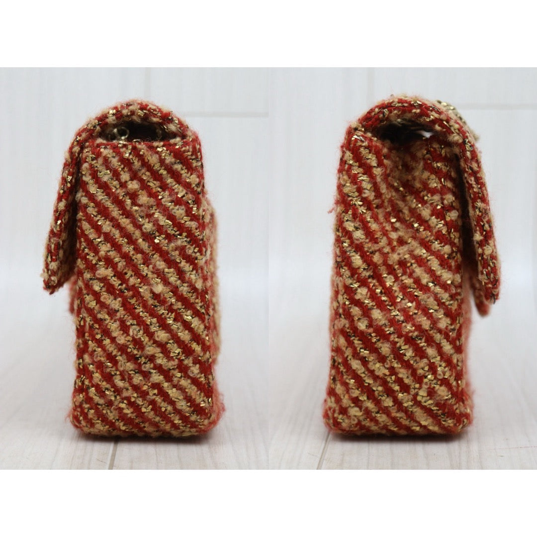 Very Good ( Rank A)｜ CHANEL Tweed Weave Single Flap 25 Shoulder Bag Made in 2000-2002Year｜Y25112501